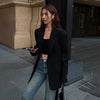 Women's Oversized Blazer with Notched Lapels