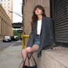 Women's Oversized Blazer with Notched Lapels