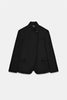 Women's Stand-Collar Blazer with Long Sleeves and Decorative Pockets in Four Colors