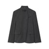 Women's Stand-Collar Blazer with Long Sleeves and Decorative Pockets in Four Colors