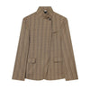 Women's Stand-Collar Blazer with Long Sleeves and Decorative Pockets in Four Colors