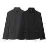 Women's Stand-Collar Blazer with Long Sleeves and Decorative Pockets in Four Colors