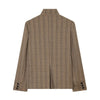 Women's Stand-Collar Blazer with Long Sleeves and Decorative Pockets in Four Colors