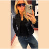 Women's Knit-Patchwork Blazer with Frog Closures and Shoulder Pads in Eight Styles