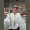 Women's Knit-Patchwork Blazer with Frog Closures and Shoulder Pads in Eight Styles