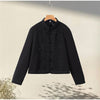 Women's Knit-Patchwork Blazer with Frog Closures and Shoulder Pads in Eight Styles
