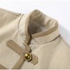 Women's Knit-Patchwork Blazer with Frog Closures and Shoulder Pads in Eight Styles