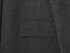 Women's Faux Wool Fitted Blazer Jacket with a Stand Collar in Dark Gray