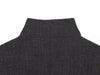 Women's Faux Wool Fitted Blazer Jacket with a Stand Collar in Dark Gray