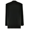 Women's Deep V-Neck Blazer with Shoulder Pads and a Single-Button Front