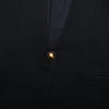 Women's Deep V-Neck Blazer with Shoulder Pads and a Single-Button Front