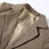 Women's Brown Long-Sleeve Blazer with a Turn-Down Collar and Tassel Trim
