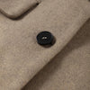 Women's Brown Long-Sleeve Blazer with a Turn-Down Collar and Tassel Trim