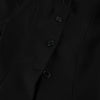 Women's Black Stand-Collar Blazer with Puff Sleeves for Autumn and Winter