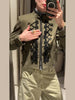 Women's Frog-Button Blazer with a Stand Collar and Long Sleeves in Seven Styles