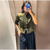 Women's Frog-Button Blazer with a Stand Collar and Long Sleeves in Seven Styles