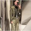 Women's Frog-Button Blazer with a Stand Collar and Long Sleeves in Seven Styles