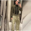 Women's Frog-Button Blazer with a Stand Collar and Long Sleeves in Seven Styles