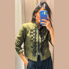 Women's Frog-Button Blazer with a Stand Collar and Long Sleeves in Seven Styles