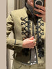 Women's Frog-Button Blazer with a Stand Collar and Long Sleeves in Seven Styles
