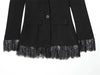 Women's Fitted Blazer with Lace Details and Long Sleeves in Black or White