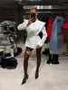 Women's Double-Breasted Blazer with Sculpted Lapels and a Cinched Waist