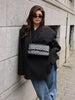 Women's Solid Lapel Blazer with Long Sleeves Pockets and a Single-Button Front