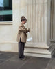 Women's Solid Lapel Blazer with Long Sleeves Pockets and a Single-Button Front