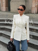 Women's KONDALA Elegant Blazer 's Commute Blazer Spring Fall Minimalist Office Party Basic Dinner Slim-Waist Blazer