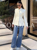 Women's KONDALA Elegant Blazer 's Commute Blazer Spring Fall Minimalist Office Party Basic Dinner Slim-Waist Blazer