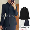Women's KONDALA Elegant Blazer 's Commute Blazer Spring Fall Minimalist Office Party Basic Dinner Slim-Waist Blazer