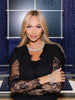 Women's Black Lace-Patchwork Blazer with a Deep V-Neck and Long Sleeves