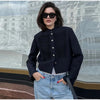 Women's Cropped Napoleon Blazer with Frog Closures and Patchwork Panels