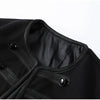 Women's Cropped Napoleon Blazer with Frog Closures and Patchwork Panels