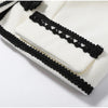 Women's Cropped Napoleon Blazer with Frog Closures and Patchwork Panels