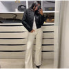 Women's Cropped Napoleon Blazer with Frog Closures and Patchwork Panels