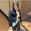 Women's Cropped Napoleon Blazer with Frog Closures and Patchwork Panels
