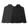 Women's Tailored Blazer Coat with a Single-Button Front in Dark Gray Brown Black or Beige