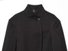 Women's Tailored Blazer Coat with a Single-Button Front in Dark Gray Brown Black or Beige