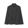 Women's Tailored Blazer Coat with a Single-Button Front in Dark Gray Brown Black or Beige