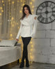 Women's Solid Waist Cinching Blazer Short Chic Wide Shoulder Split Sleeves Single Breated Spring Street Wear