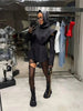 Women's Solid Waist Cinching Blazer Short Chic Wide Shoulder Split Sleeves Single Breated Spring Street Wear