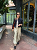 Women's Navy Napoleon Blazer Jacket with Braided Trim and Shoulder Pads