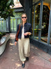 Women's Navy Napoleon Blazer Jacket with Braided Trim and Shoulder Pads