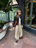 Women's Navy Napoleon Blazer Jacket with Braided Trim and Shoulder Pads