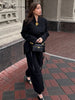 Women's Mermaid Hem Blazer 's Single Breasted Full Sleeve Slim Spring Elegant Commute Streetwear