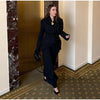 Women's Mermaid Hem Blazer 's Single Breasted Full Sleeve Slim Spring Elegant Commute Streetwear