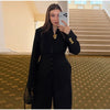 Women's Mermaid Hem Blazer 's Single Breasted Full Sleeve Slim Spring Elegant Commute Streetwear