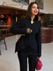 Women's Mermaid Hem Blazer 's Single Breasted Full Sleeve Slim Spring Elegant Commute Streetwear