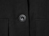 Women's Black Single-Breasted Blazer with a Lace-Trim Hem